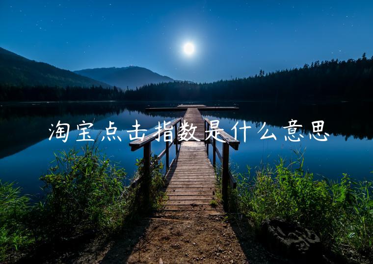 淘寶點(diǎn)擊指數(shù)是什么意思